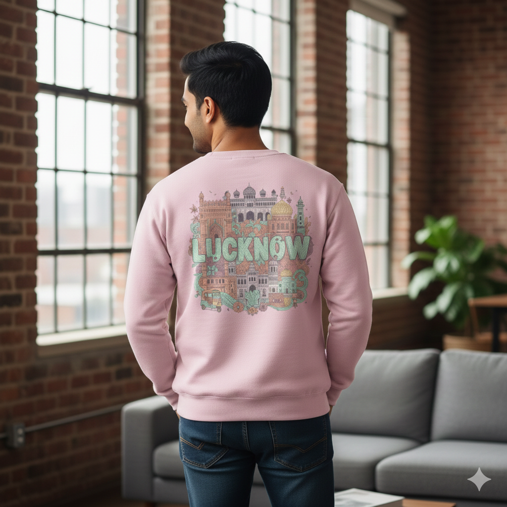 Men’s Lucknow Sweatshirt – Vibrant City Love Edition