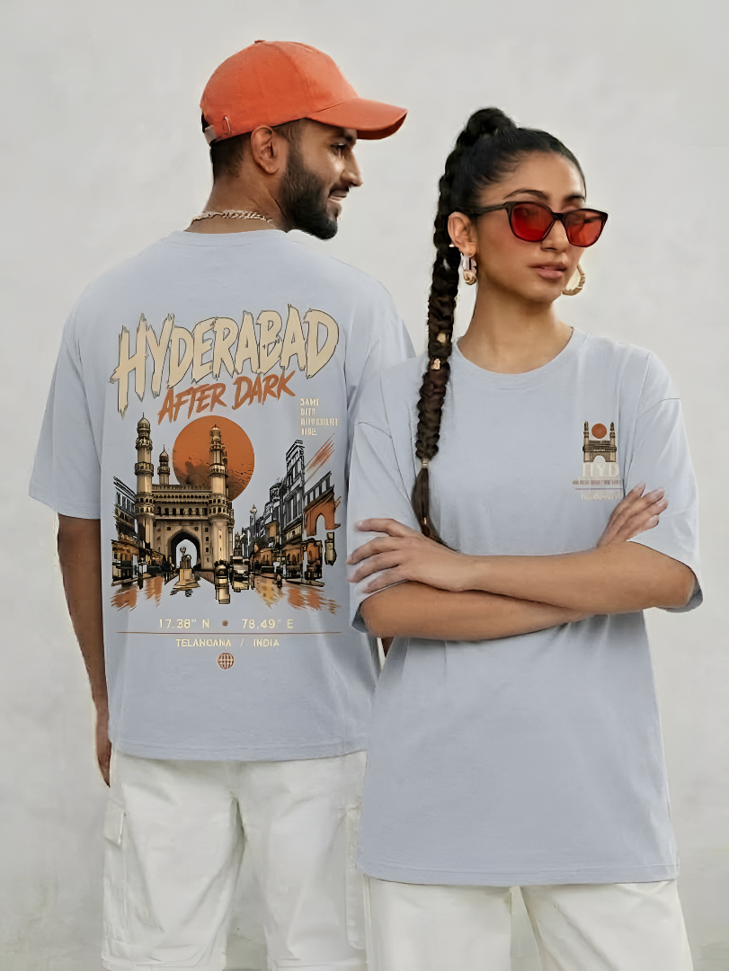Hyderabad After Dark Oversized T-Shirt