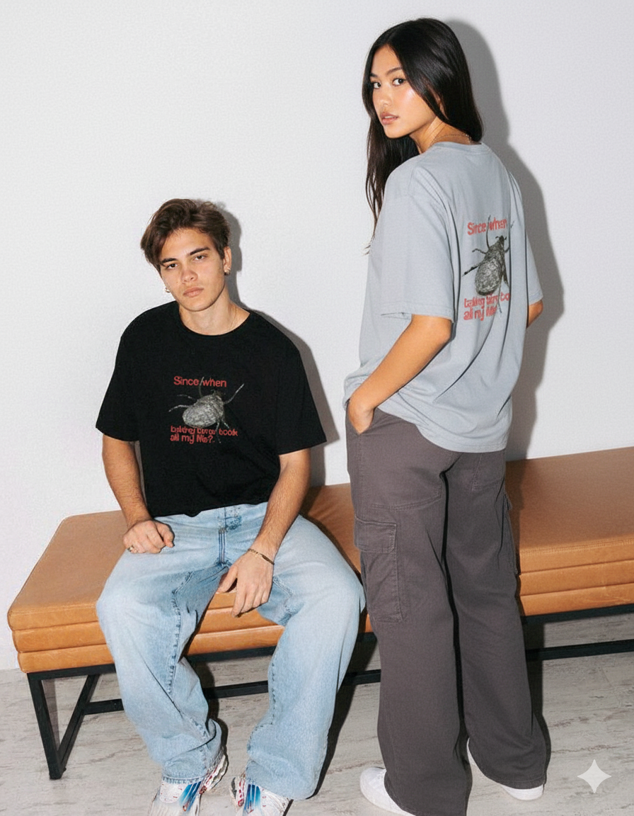 Time Thief Bug Graphic Tee | Men's Regular Fit Cotton T-Shirt