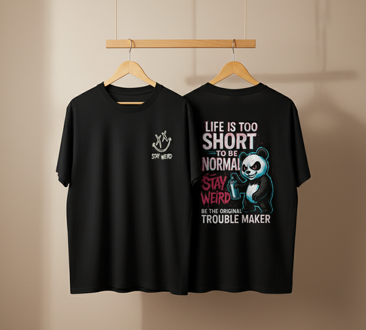 Unleavables Panda Graffiti Graphic T-Shirt | 100% Cotton, Unisex Streetwear