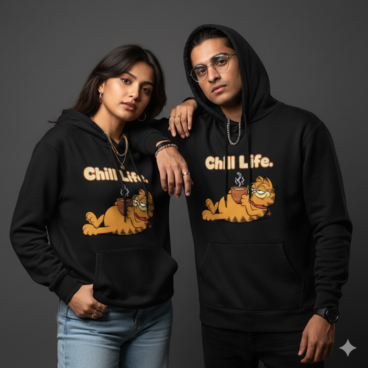 Chill Life Oversized Hoodie for Men & Women | Cotton Streetwear | Mens Sweatshirts & Hoodies