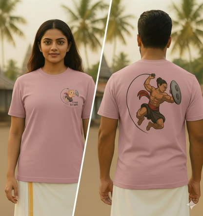 Unleavables Kalari Cute Cat Warrior | Kerala Martial Arts Graphic T-Shirt | Unisex Oversized Printed t-shirt | 100% Cotton