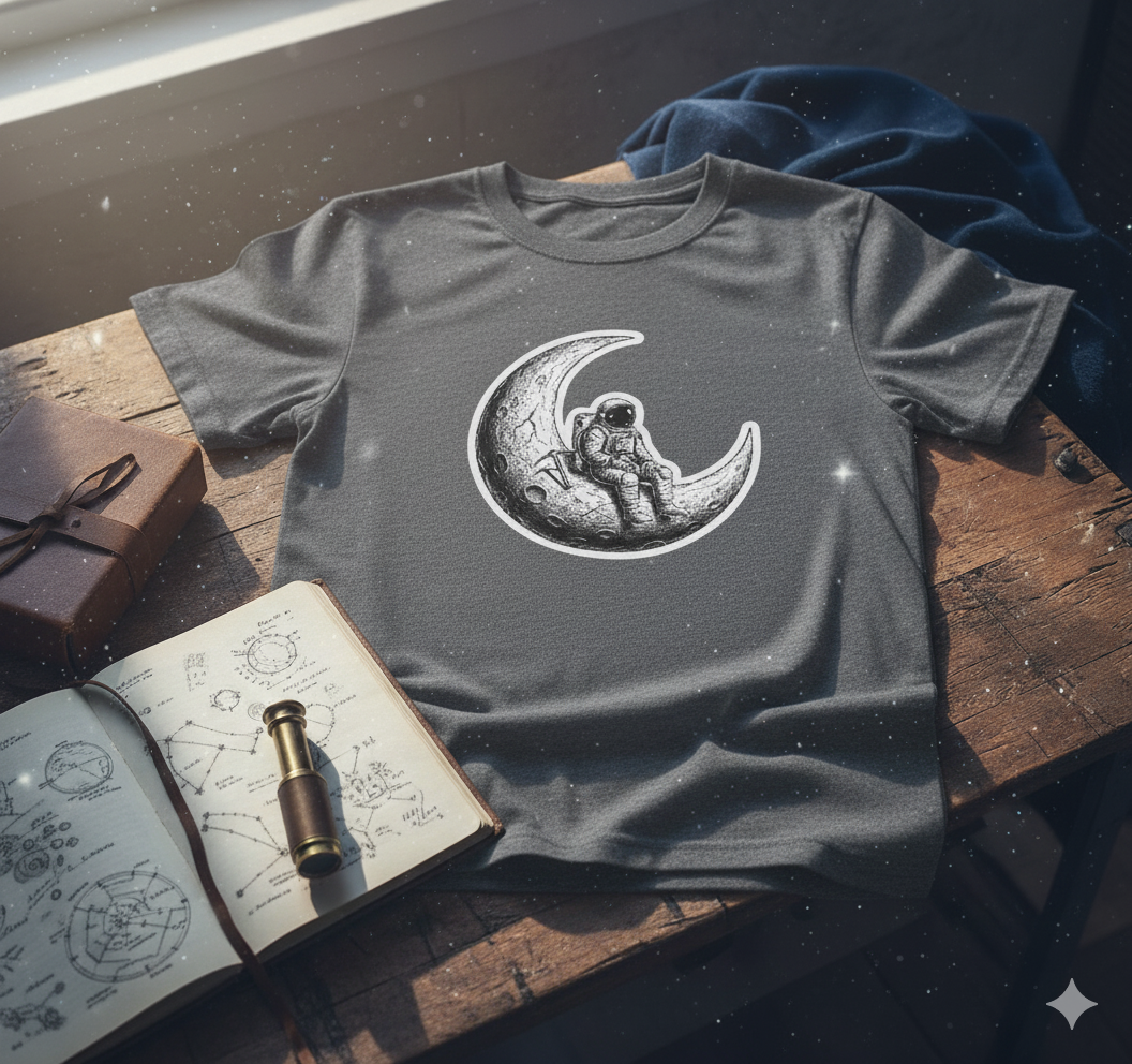 ASTROMOON | UNISEX OVERSIZE T-SHIRT | 100% COTTON | ROUND NECK