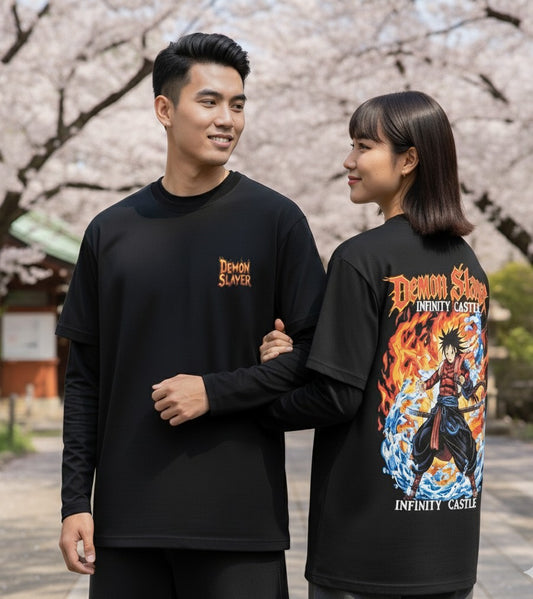 Premium Demon Slayer oversized Unisex Cotton Baggy Fit Comfort T-Shirt