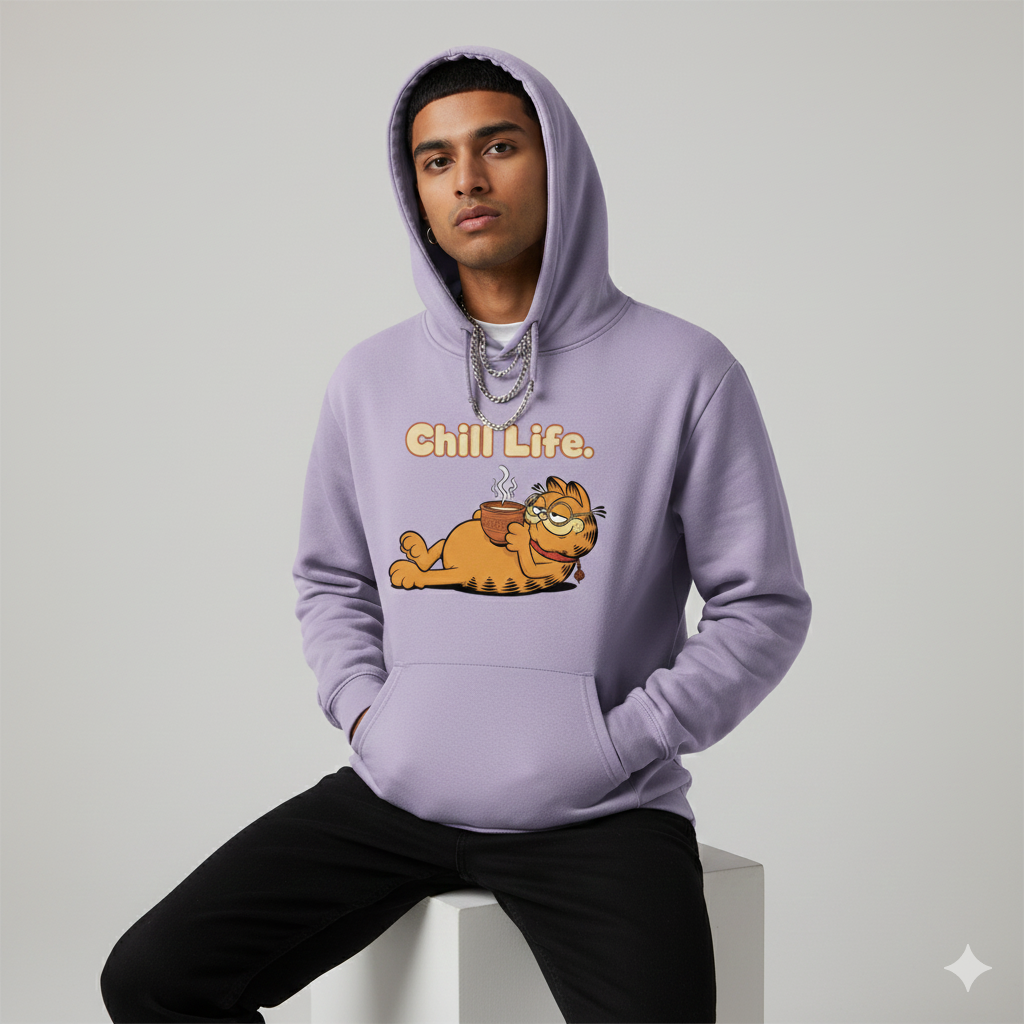 Chill Life Oversized Hoodie for Men & Women | Cotton Streetwear | Mens Sweatshirts & Hoodies