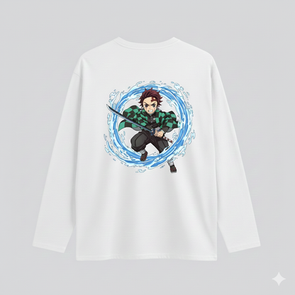 Tanjiro Kamado Full Sleeves Anime T-Shirt – Demon Slayer Edition | Limited Stock!
