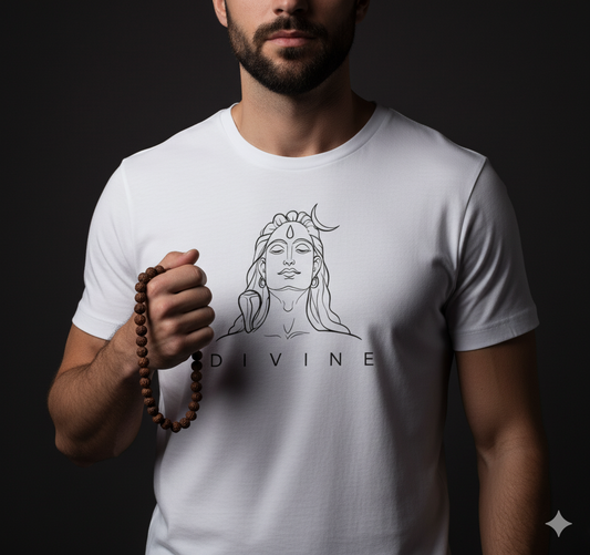 Divine Line Art Unisex T-shirt – For Yoga & Spiritual Seekers