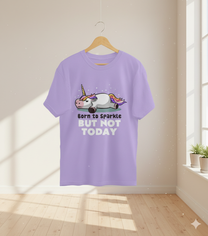 Unisex Oversized Printed T Shirt | T Shirt for Men & Women | Sleeping Unicorn Design