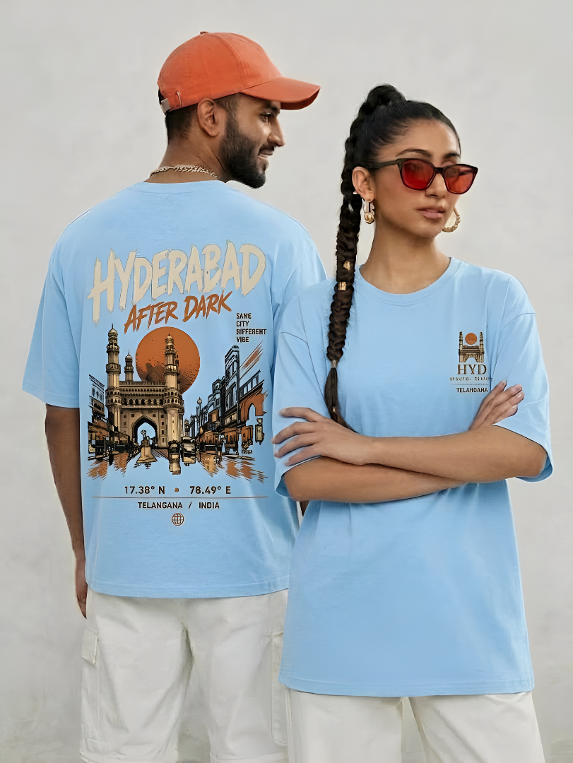 Hyderabad After Dark Oversized T-Shirt