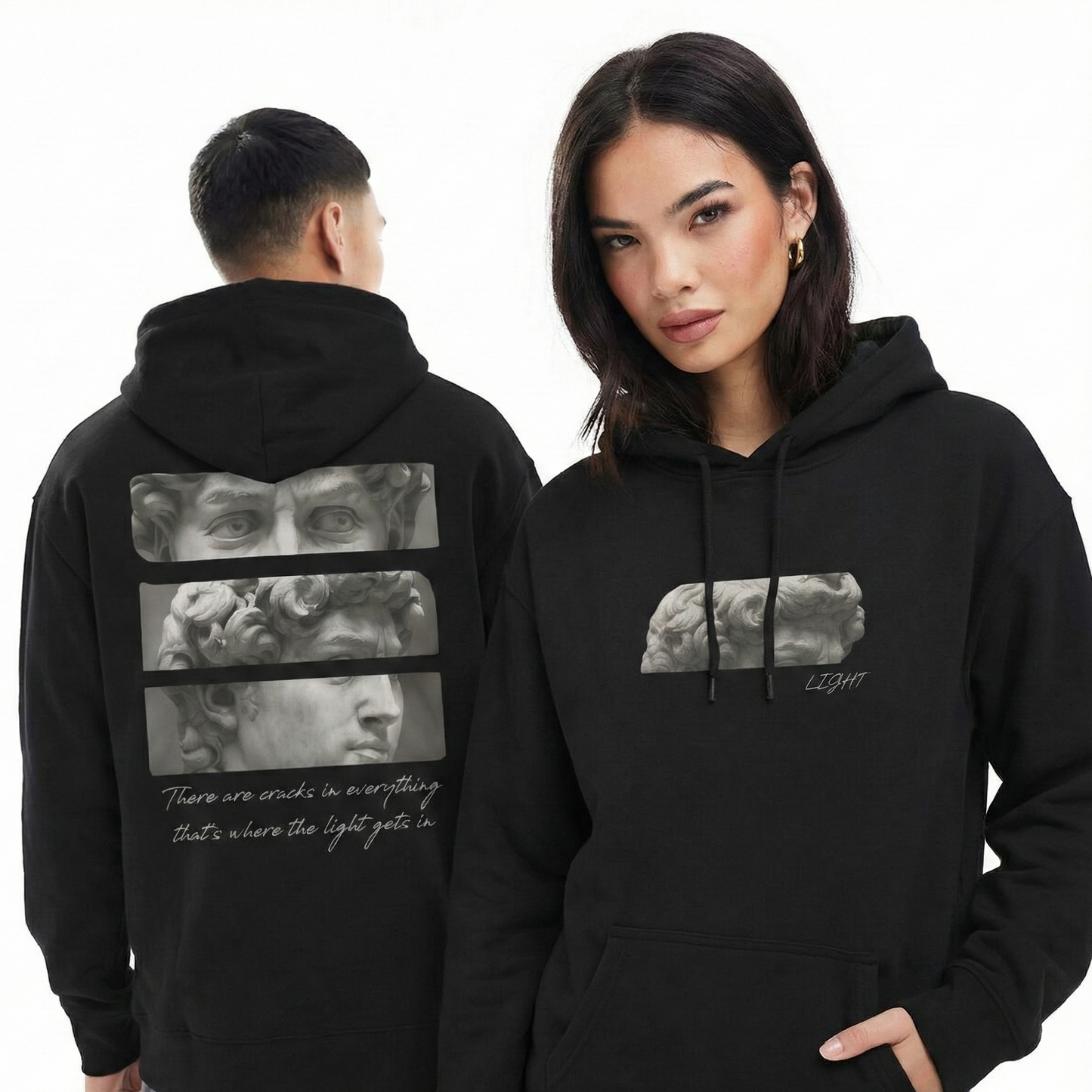 Unleavables Premium Black Oversized Hoodie for Men and Women | 100% Cotton