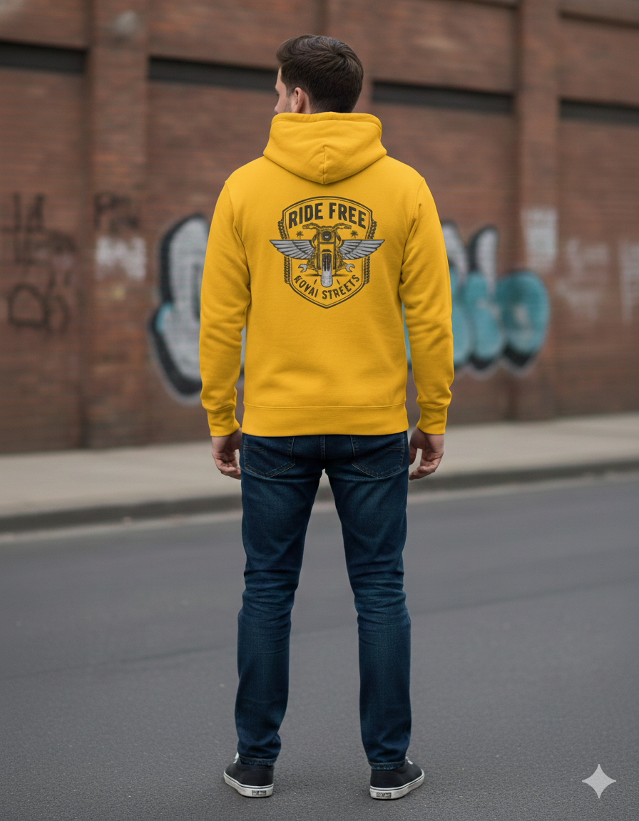 Kovai Riders Motorcycle Hoodie | Ride Free Streetwear for Bikers | Unisex Combed Cotton hoodie