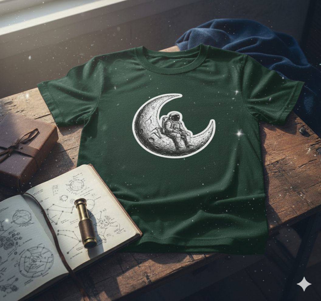 ASTROMOON | UNISEX OVERSIZE T-SHIRT | 100% COTTON | ROUND NECK
