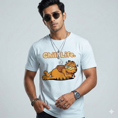 Chill Life Graphic T-Shirt for Men & Women | Printed Cotton Tee | Trending Streetwear T Shirts