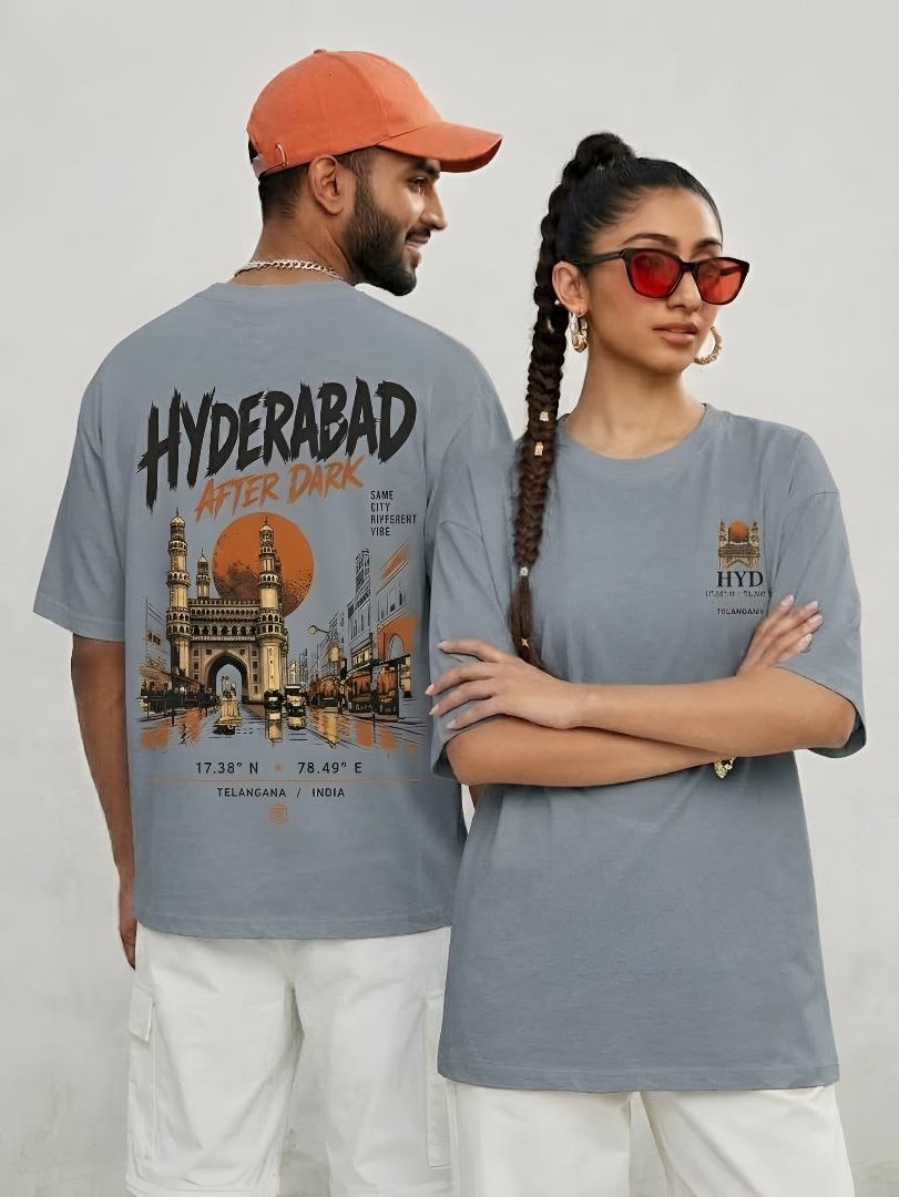 Hyderabad After Dark Oversized T-Shirt