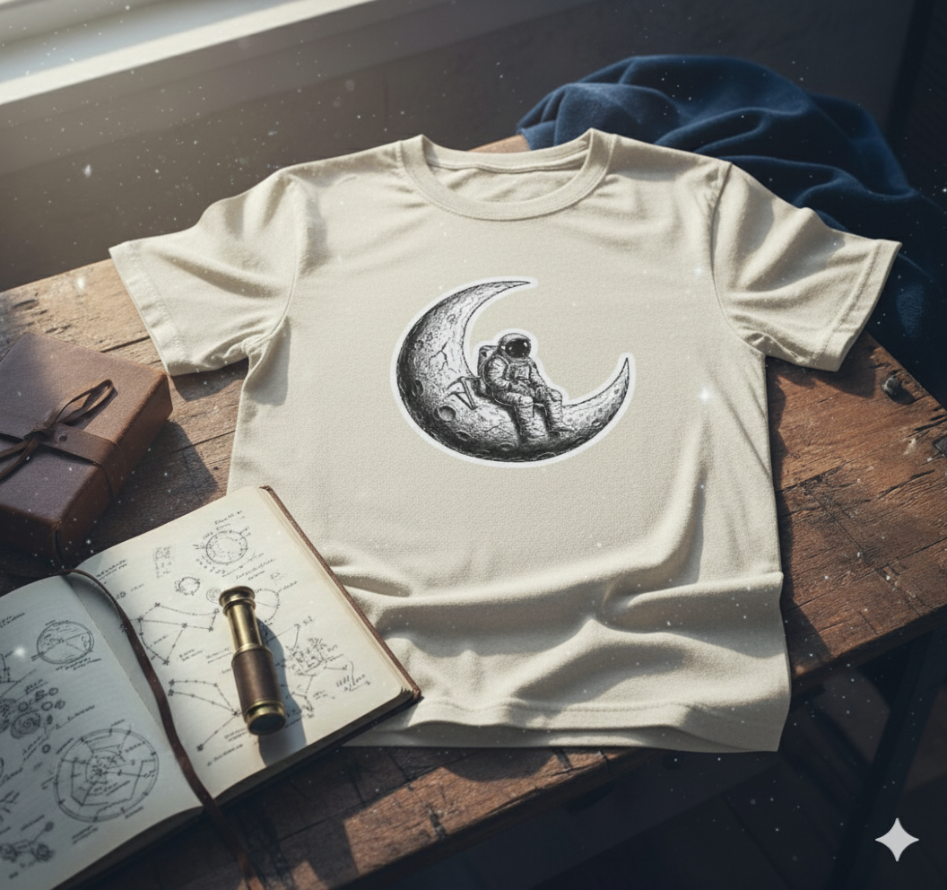 ASTROMOON | UNISEX OVERSIZE T-SHIRT | 100% COTTON | ROUND NECK