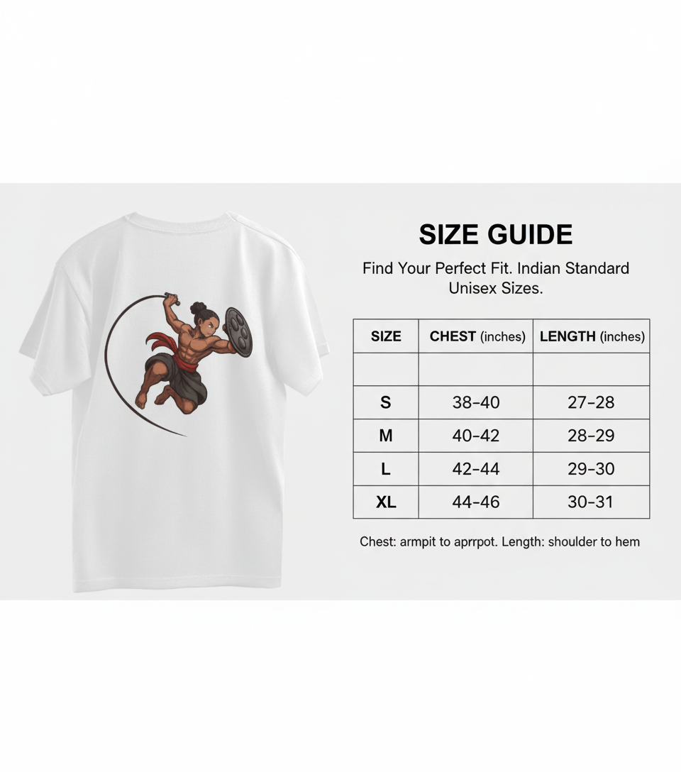 Unleavables Kalari Cute Cat Warrior | Kerala Martial Arts Graphic T-Shirt | Unisex Oversized Printed t-shirt | 100% Cotton