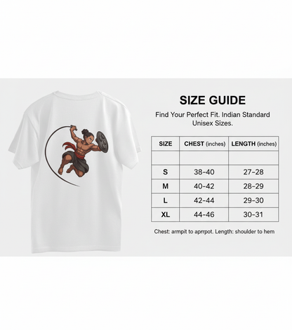 Unleavables Kalari Cute Cat Warrior | Kerala Martial Arts Graphic T-Shirt | Unisex Oversized Printed t-shirt | 100% Cotton