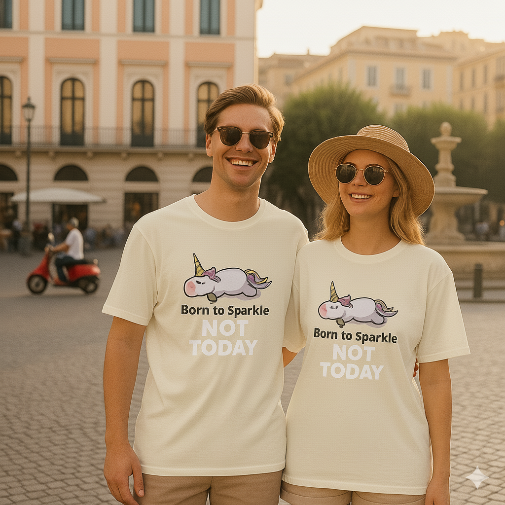 Unisex Oversized Printed T Shirt | T Shirt for Men & Women | Sleeping Unicorn Design