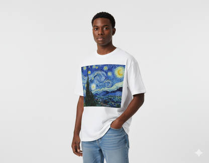 Van Gogh – Starry Night Premium Oversized T-Shirt