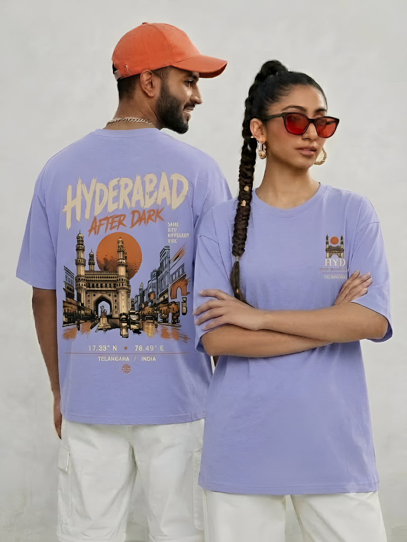 Hyderabad After Dark Oversized T-Shirt