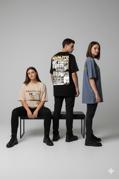 Unleavables Anime Oversized T shirt | Naruto Edition