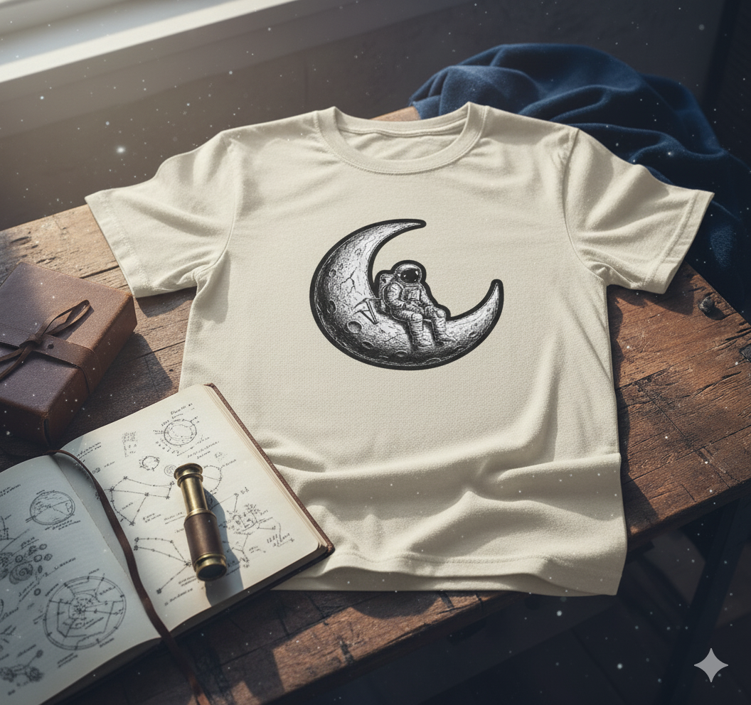 ASTROMOON | UNISEX OVERSIZE T-SHIRT | 100% COTTON | ROUND NECK