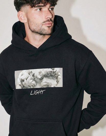 Unleavables Premium Black Oversized Hoodie for Men and Women | 100% Cotton