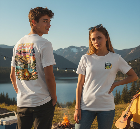 Drift Away Oversized Escape Reality Graphic T-Shirt: Unisex | Unleavables | 100% Cotton | Round Neck 