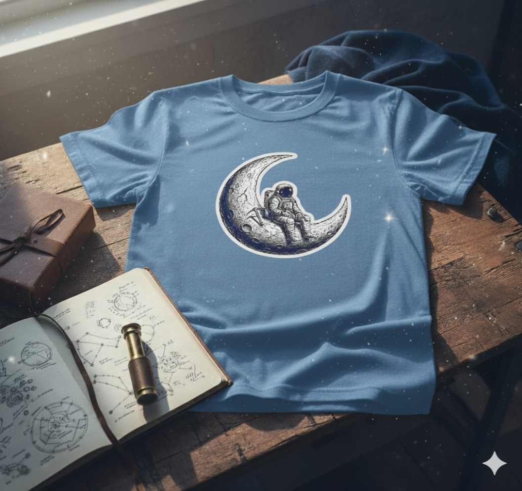 ASTROMOON | UNISEX OVERSIZE T-SHIRT | 100% COTTON | ROUND NECK