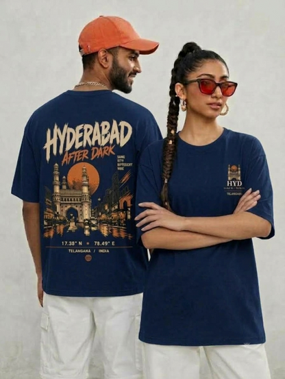 Hyderabad After Dark Oversized T-Shirt