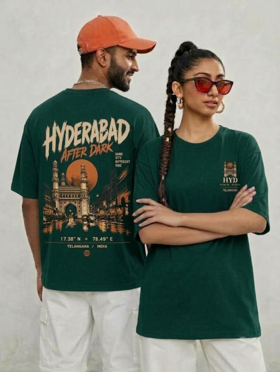 Hyderabad After Dark Oversized T-Shirt