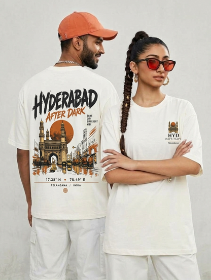 Hyderabad After Dark Oversized T-Shirt