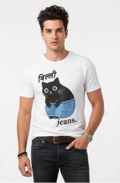 Round Neck Half Sleeve  Full Cotton T-Shirt For Men