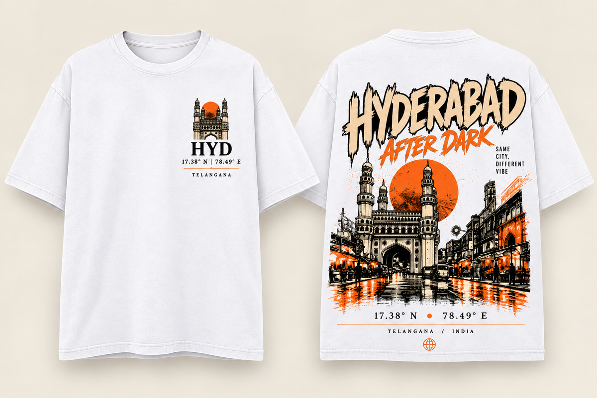 Hyderabad After Dark Oversized T-Shirt