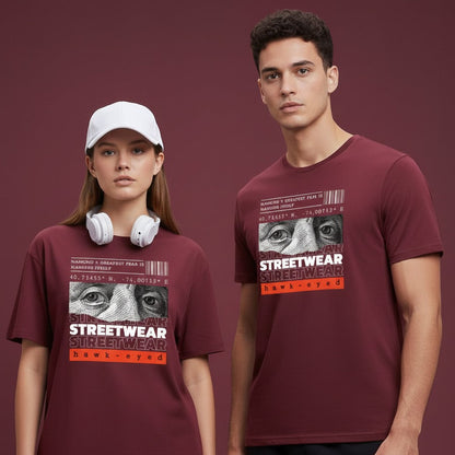 Unleavables NYC Streetwear: "hawk-eyed" Unisex Oversized T-Shirt