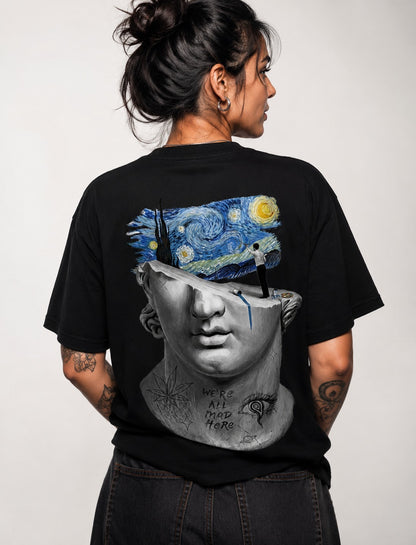 Unleavables Starry Night Inside Premium Oversized Tee for Art Lovers