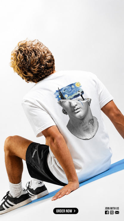 Unleavables Starry Night Inside Premium Oversized Tee for Art Lovers