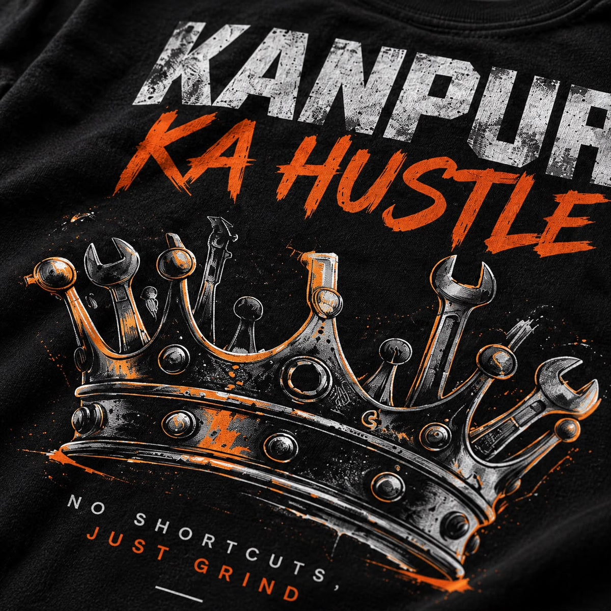 Kanpur Ka Hustle – Oversized Graphic T-Shirt