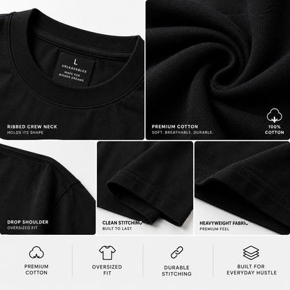 Kanpur Ka Hustle – Oversized Graphic T-Shirt