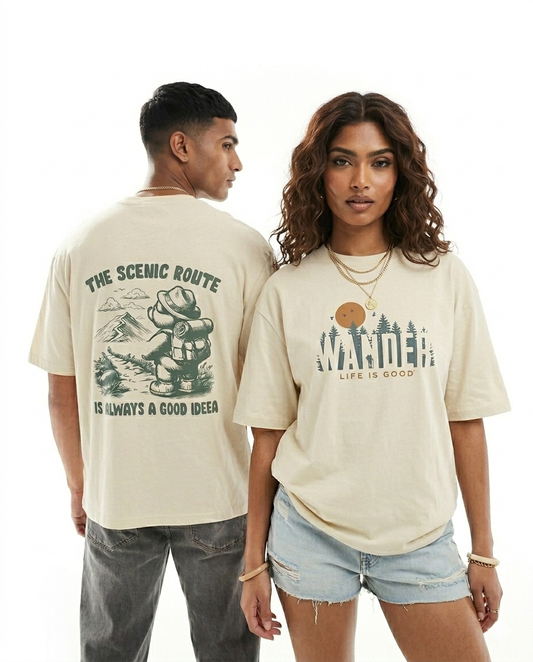 Wander Travel Unisex Oversized T-Shirt – Made for the Wild Souls