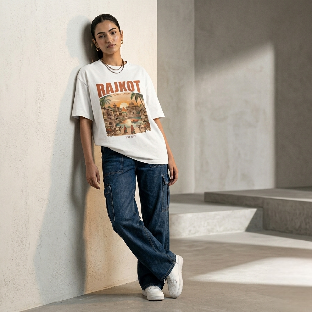 Rajkot Oversized T-Shirt – Wear Your City with Pride