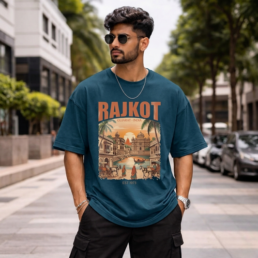 Rajkot Oversized T-Shirt – Wear Your City with Pride