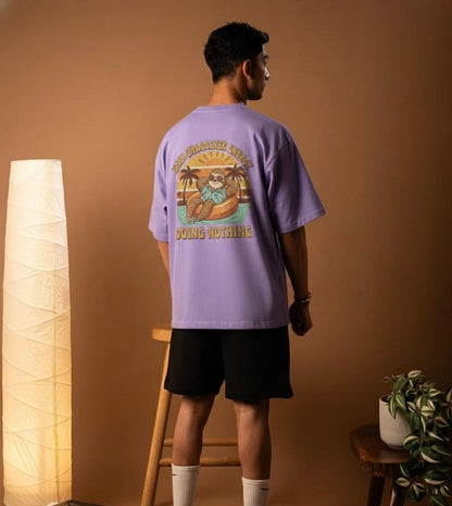 Main Character Energy Oversized Unisex T-Shirt | Funny Sloth Graphic Tee - Unleavables