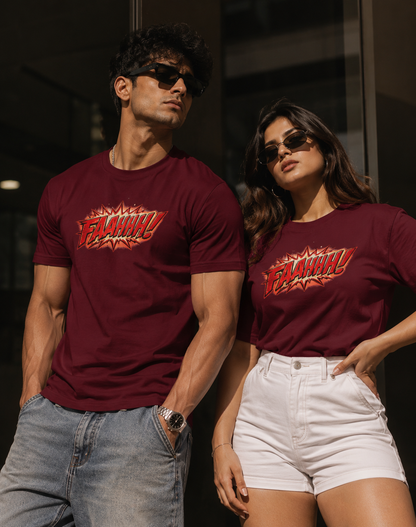 Unleaveables - Faahhh! Trendy Graphic Round Neck T-Shirt for Men & Women - 100% Cotton