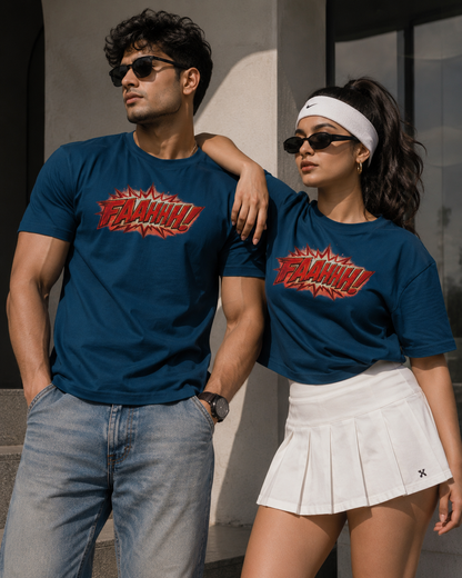 Unleaveables - Faahhh! Trendy Graphic Round Neck T-Shirt for Men & Women - 100% Cotton
