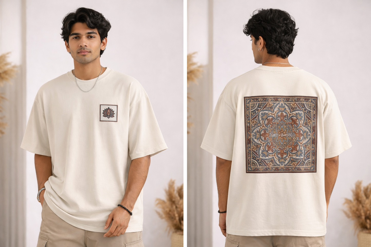 Mandala Art Oversized T-Shirt for Unisex | Men & Women | Vibrant Comfort Meets Statement Style