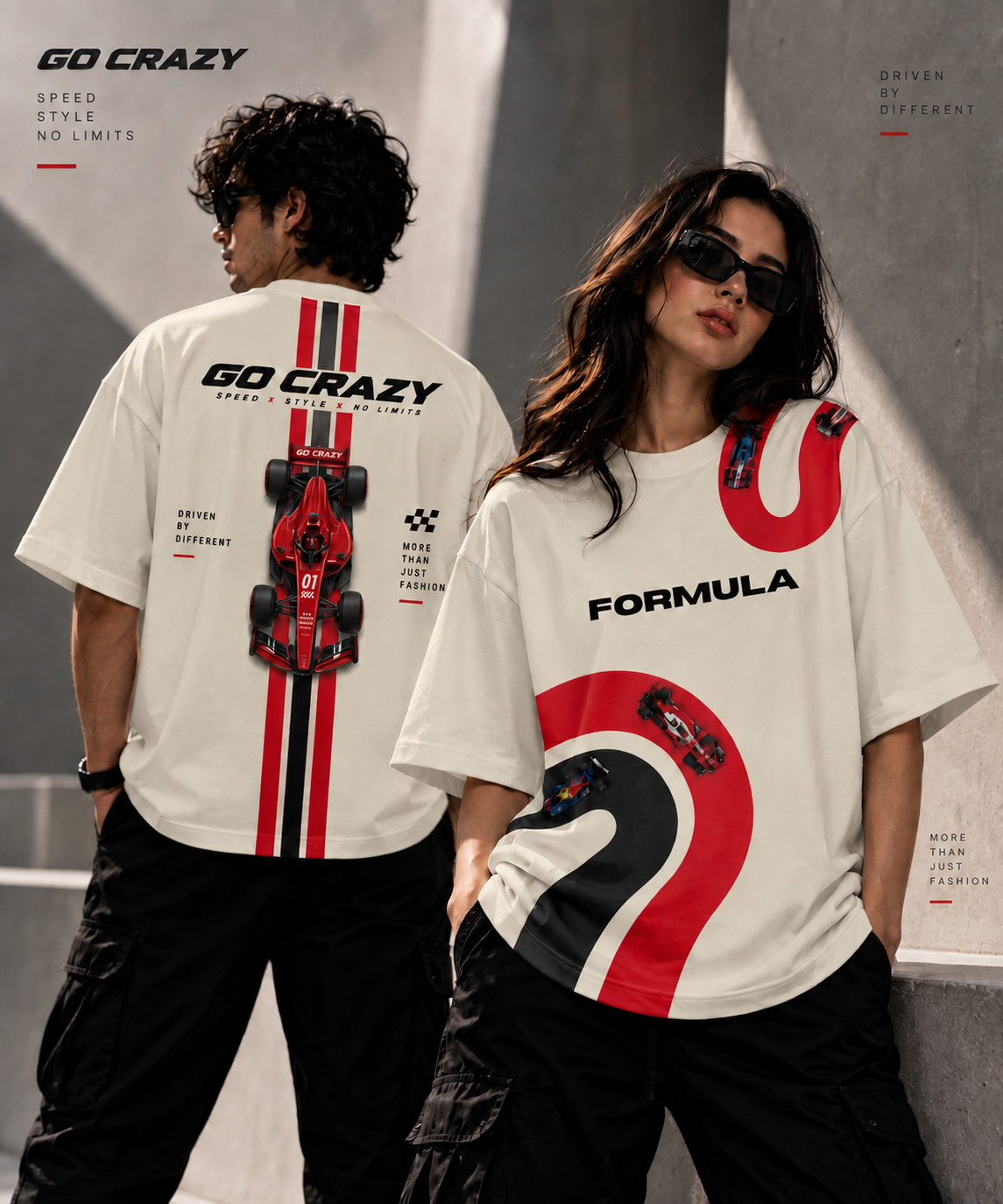 Oversized F1 Racing T-Shirt | Unisex Motorsport Streetwear