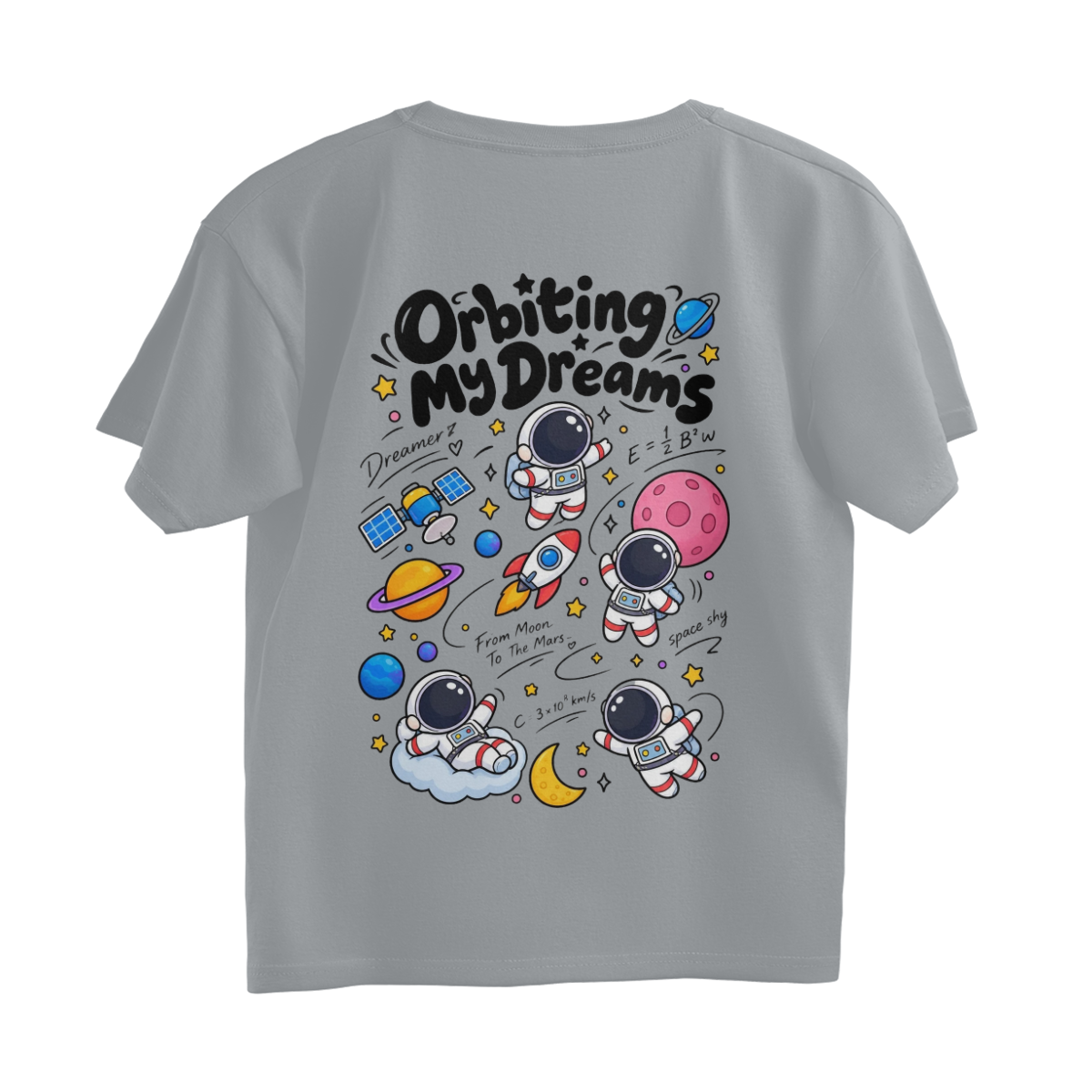 Space Theme T-Shirt , Unisex, Breathable Cotton Material