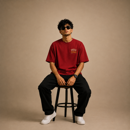 Premium Oversized T-shirt | Men & Women 100% Cotton | 220 GSM Streetwear Tee | Sherawali Strength