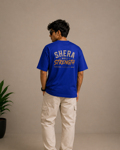 Premium Oversized T-shirt | Men & Women 100% Cotton | 220 GSM Streetwear Tee | Sherawali Strength